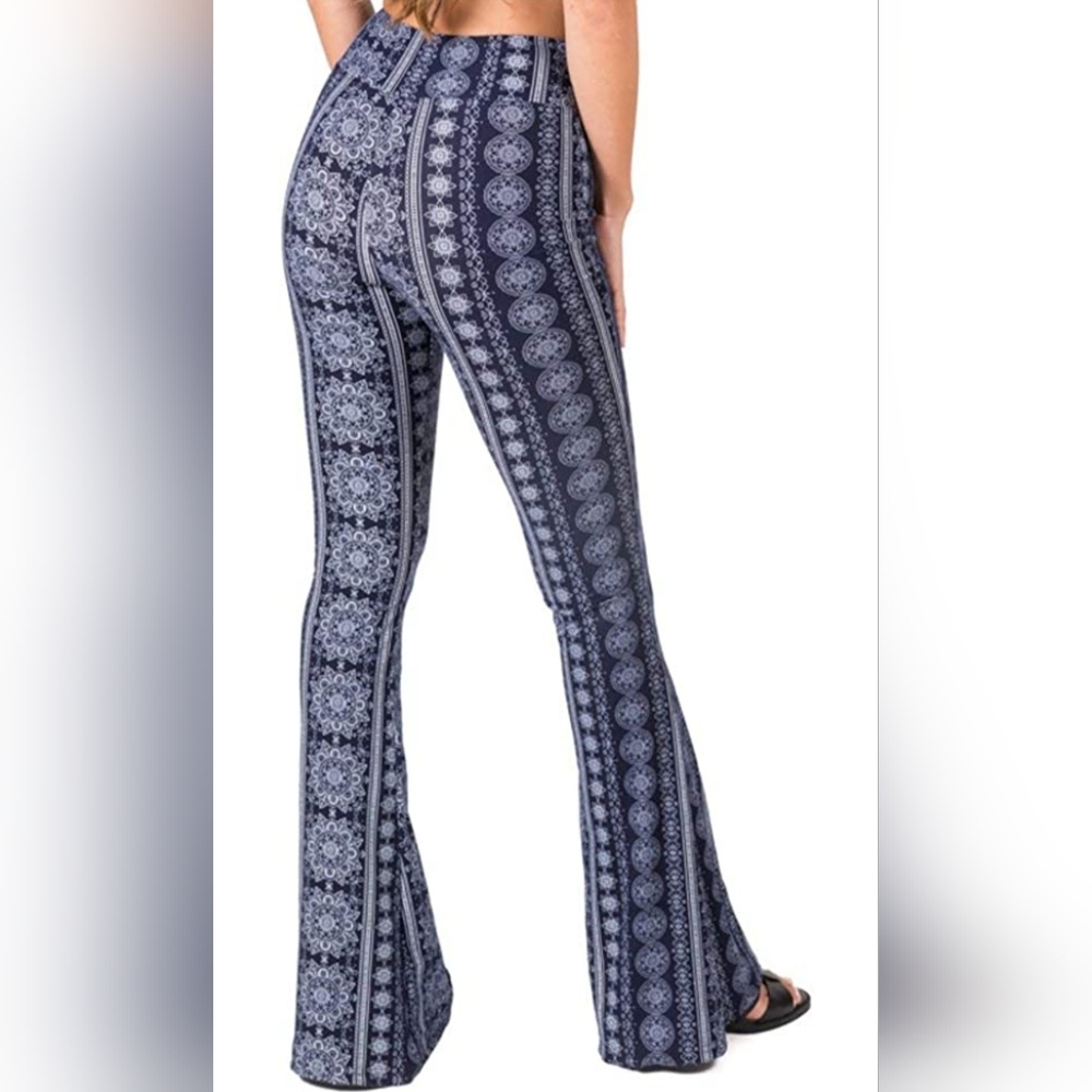 Satina Palazzo Pants in Chakra Blue - Picture 4 of 9